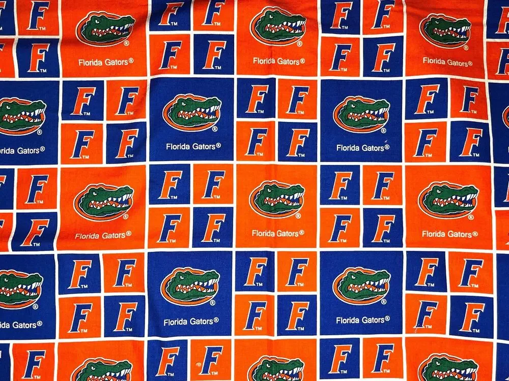 University of Florida Block Cotton Fabric 2/3 yard | Sykel Ent. | Pattern #FL020